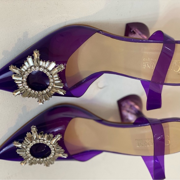 CATHERINE, Catherine Malandrino, Classic purple crystal woman elegant size 6.5 - Picture 6 of 9